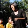 Michelle Obama à Washington dans les jardins de la Maison Blanche