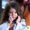 Katie Holmes et sa fille Suri Cruise sont allées voir le spectacle Mama Mia à Broadway le 2 avril 2010