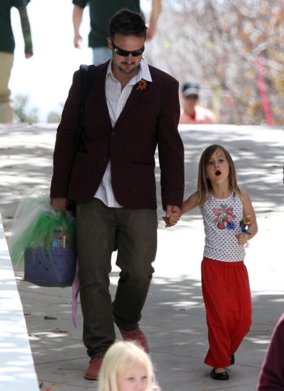 David Arquette et Coco se rendent à la fête de Pâques organisée par Ron Meyer à Malibu, le 4 avril 2010