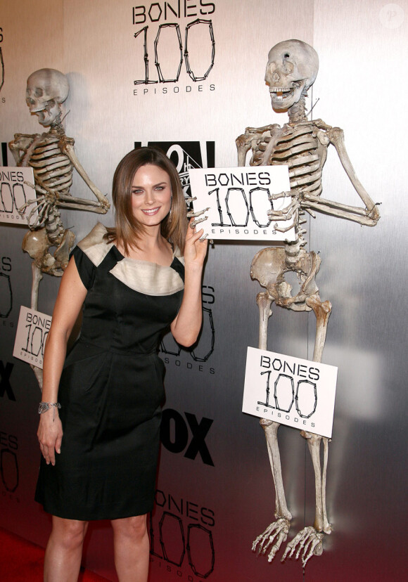 Emily Deschanel lors de la soirée fêtant le 100e épisode de la série Bones, au 650 North à West Hollywood le 7 avril 2010