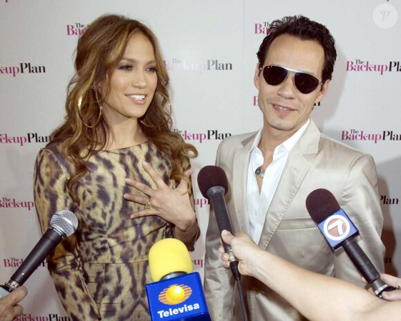Jennifer Lopez et Marc Anthony, avant-première du film Le plan B, à Miami, le 14 avril 2010 !