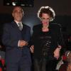 Claudia Cardinale présente Le Fil à l'ouverture du 25e Festival du film gay et lesbien de Turin, avec le président du festival Giovanni Manerba, le 15 avril 2010 !