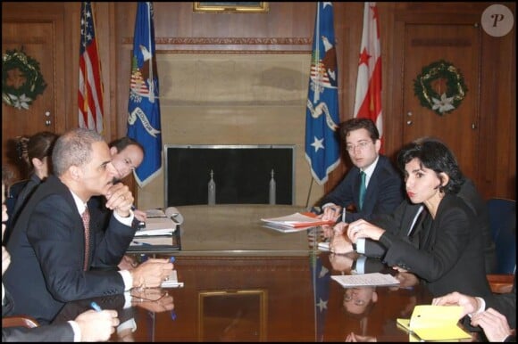 Rachida Dati et Eric Holder en décembre 2009, à Washington