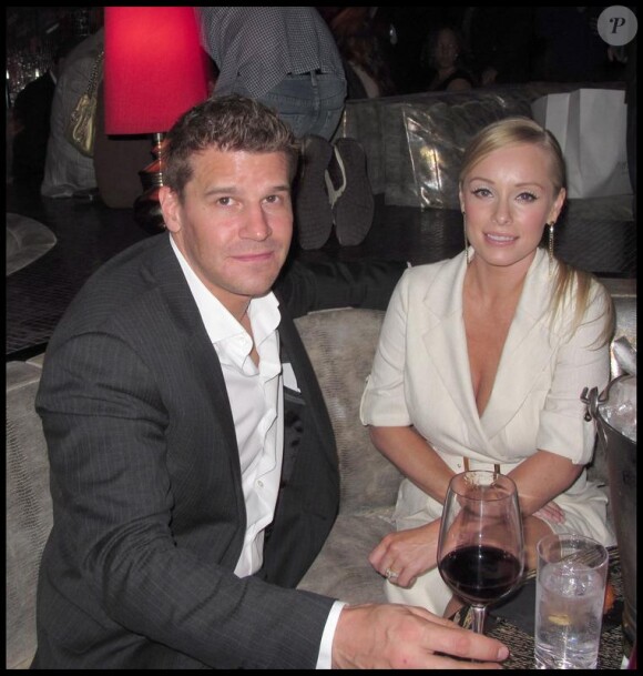 David Boreanaz et son épouse Jaime Bergman lors de la soirée US Weekly Hot Hollywood Style Issue au nightclub Drai's à Hollywood