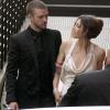 Justin Timberlake et Jessica Biel à la sortie de leur domicile se rendent au MET Ball. Le 3 mai 2010