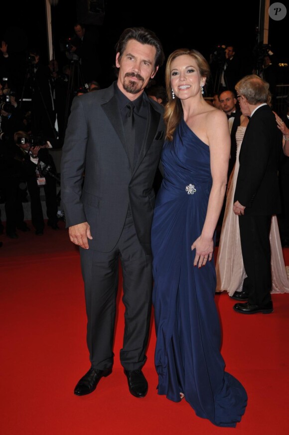 Josh Brolin et sa femme la comédienne Diane Lane au 63e Festival de Cannes, en mai 2010.