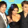 Iann Somerhalder, Nina Dobrev et Paul Wesley de Vampire Diaries à la soirée CW organisée au Madison Square Garden le 20 mai 2010