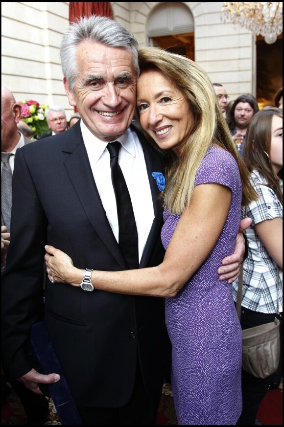 Gilbert Coullier et son épouse Nicole, au palais de L'Elysée, le 20 mai 2010.