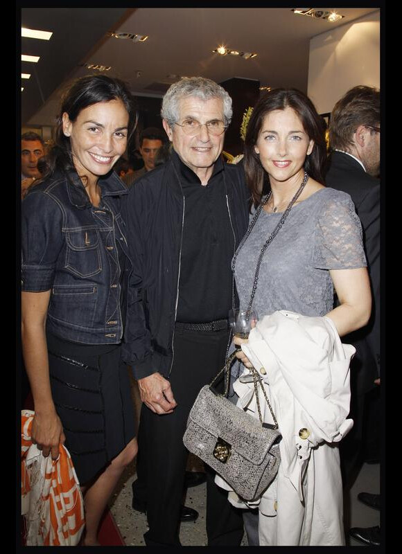 Inés Sastre, Claude Lelouch et Cristiana Reali à la boutique S.T. Dupont, lors d'une soirée privée. 25/05/2010
