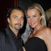 Henri Leconte et son épouse Florentine lors de la soirée organisée par Massimo Gargia au Mathi's à Paris le 26 mai 2010