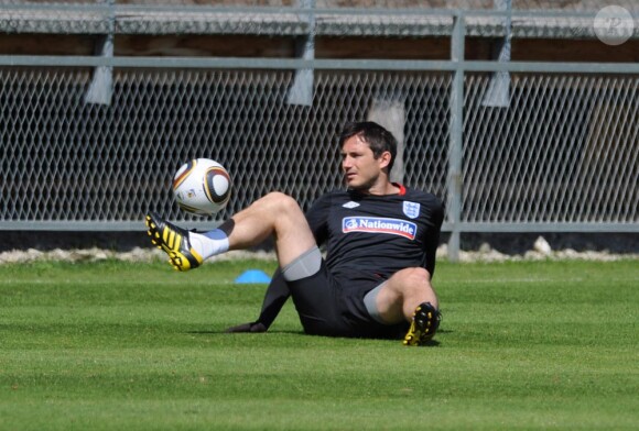 Franck Lampard en stage de préparation à la Coupe du Monde en Autriche le 28 mai 2010.