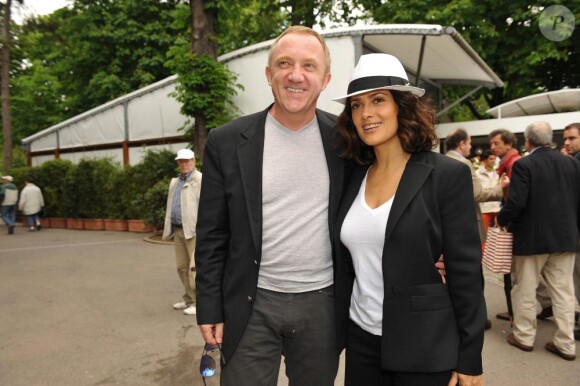 Salma Hayek et François-Henri Pinault à Roland-Garros. 30/05/2010
