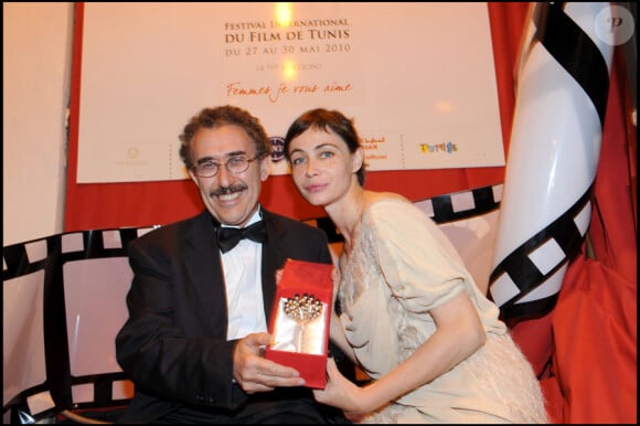 Ferid Boughedir et Emmanuelle Béart lors du festival du film de Tunis le 30 mai 2010