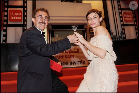 Ferid Boughedir et Emmanuelle Béart lors du festival du film de Tunis le 30 mai 2010