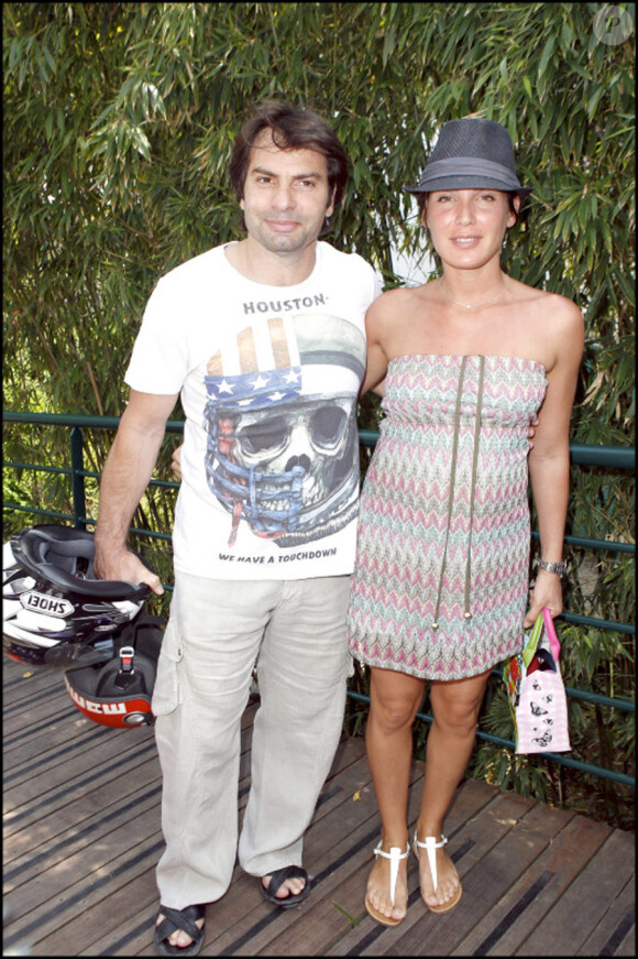 Christophe Dominici et son épouse Loretta lors de la finale Dames de Roland-Garros 2010, le 5 juin 2010