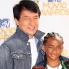 Jackie Chan et Jaden Smith lors des MTV Movie Awards 2010, à Los Angeles, le 6 juin 2010.