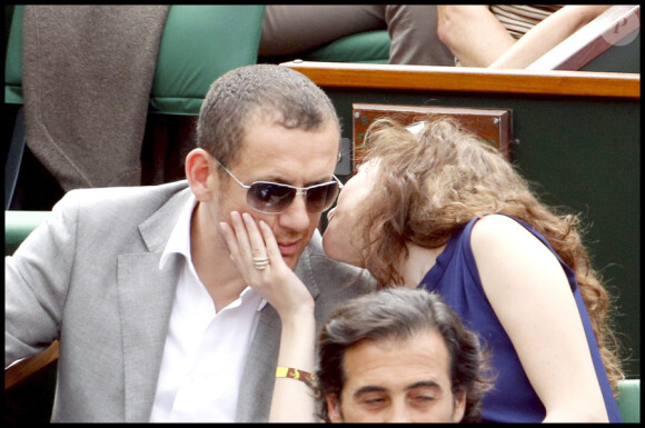 Day Boon et sa femme Yaël lors de la finale hommes à Roland Garros le 6 juin 2010