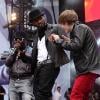 will.i.am, Usher et Justin Bieber au Summertime Ball 2010 à Londres, le 6 juin