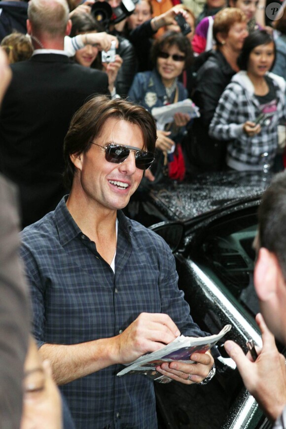 Tom Cruise est arrivé à Salzbourg, en Autriche, pour la promotion de Night and Day, le 15 juin 2010.