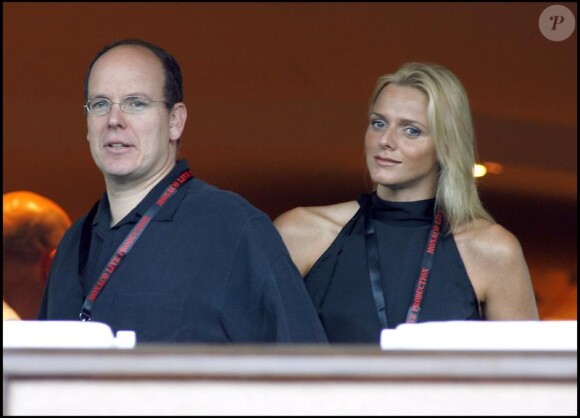 Albert Grimaldi et Charlene Wittstock. 12/07/2007, Monaco