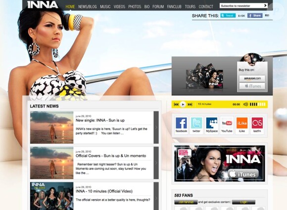 Inna, la jeune Roumaine qui met les dancefloors à ses pieds avec l'album Hot, n'a pas fini de charmer le public...