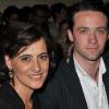 Inès de la Fressange et Louis-Marie de Castelbajac lors du défilé Jean-Paul Gaultier le 7/07/07 à Paris