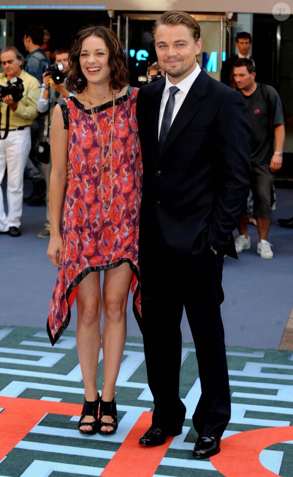 Leonardo DiCaprio et Marion Cotillard à la première d'Inception, à Londres, le 8 juillet 2010.