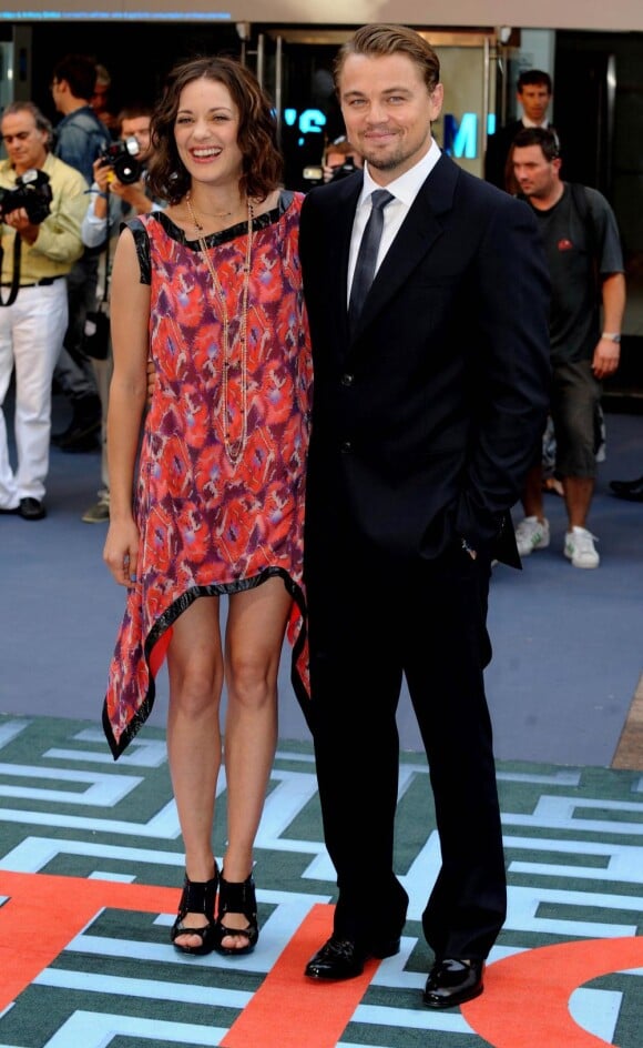 Leonardo DiCaprio et Marion Cotillard à la première d'Inception, à Londres, le 8 juillet 2010.