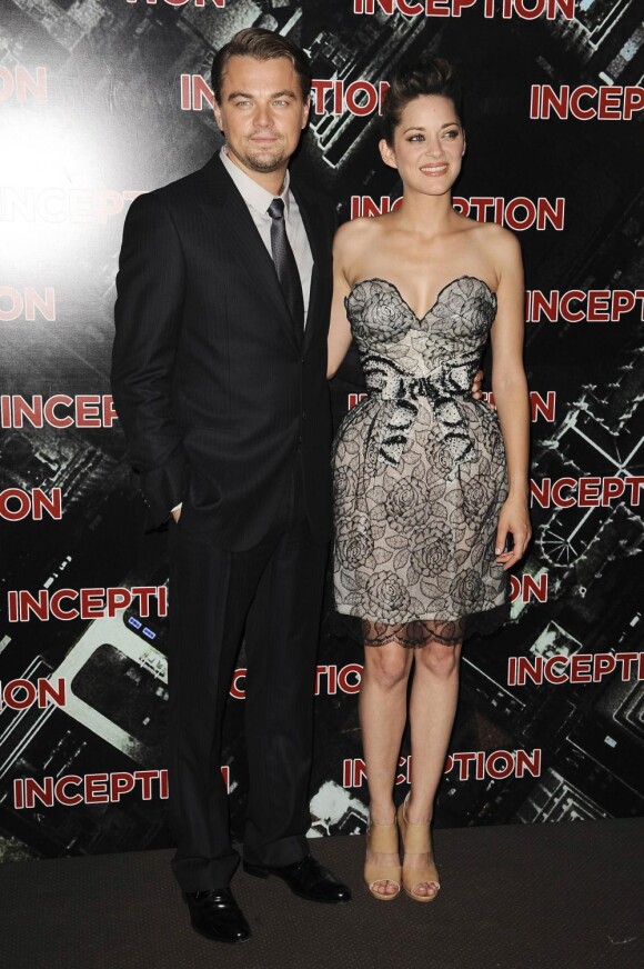 Marion Cotillard et Leonardo DiCaprio à l'avant-première d'Inception, le 10 juillet 2010.