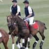 Le prince William et Harry à un match de polo