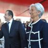 Jean-David Levitte, Guillaume Sarkozy et Christine Lagarde assistent au défilé du 14 juillet 2010.