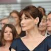 Carla Bruni assiste au défilé du 14 juillet 2010.