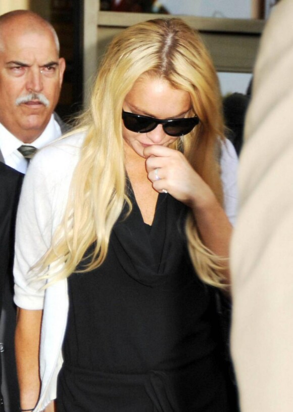 Lindsay Lohan le jour où elle a appris sa condamnation à 90 jours de prison le 6 juillet 2010