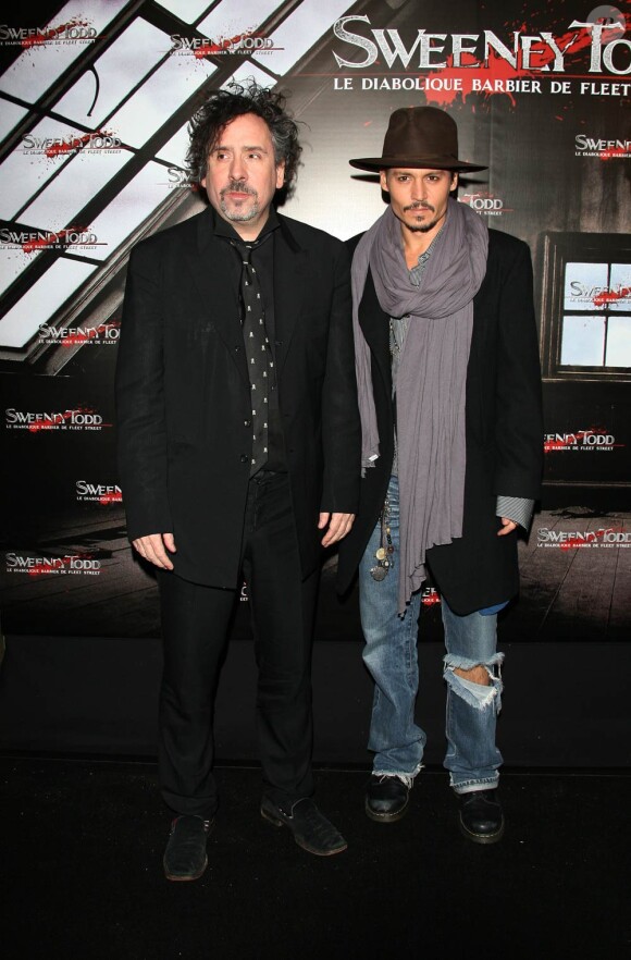 Tim Burton et Johnny Depp, en tournage de Black Shadows dès janvier 2011.