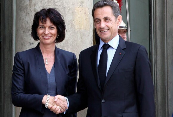 Nicolas Sarkozy reçoit Doris Leuthard à L'Elysée, le 22 juillet 2010. Plus Sel que poivre... notre président !