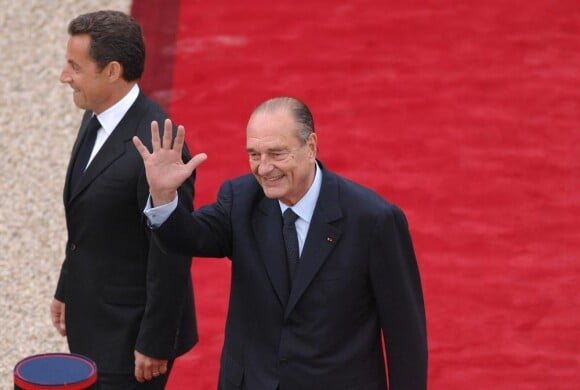 Nicolas Sarkozy le jour de la passation de pouvoir avec Jacques Chirac le 16 mai 2007 à l'Elysée, tout est magnifique... encore !!