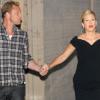Christina Applegate et son fiancé Martyn Lenoble à la sortie du show de Jimmy Kimmel à Los Angeles le 27/07/10