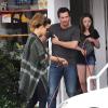 Kate Beckinsale avec sa fille Lily et son mari Len Wiseman le 31 juillet  2010 à Brentwood
