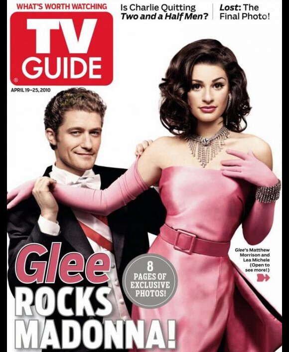 Matthew Morrison et Lea Michele en couverture de TV Guide