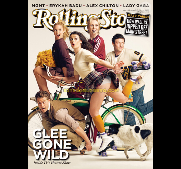 L'équipe de Glee en couverture de Rolling Stones