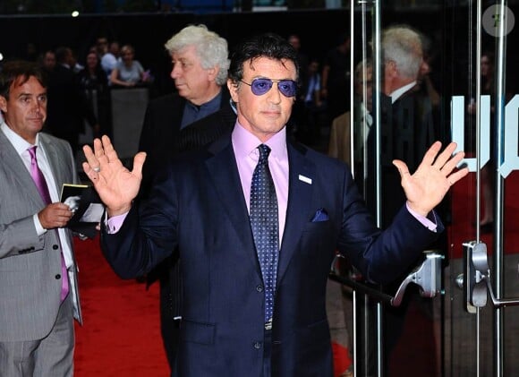 Sylvester Stallone lors de l'avant-première de The Expendables, qui s'est tenue à l'Odeon de Leicester Square, à Londres, le 9 août 2010.