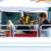 Heidi Klum, Seal, et leurs enfants, en pleine croisière sur la mer méditerranée. Le chanteur livre un concert à sa famille. Août 2010