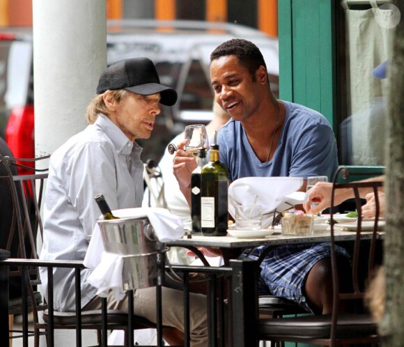 Jerry Bruckheimer et Cuba Gooding Jr. déjeunent à Saint Ambrouse dans West Village à New York le 21 août 2010