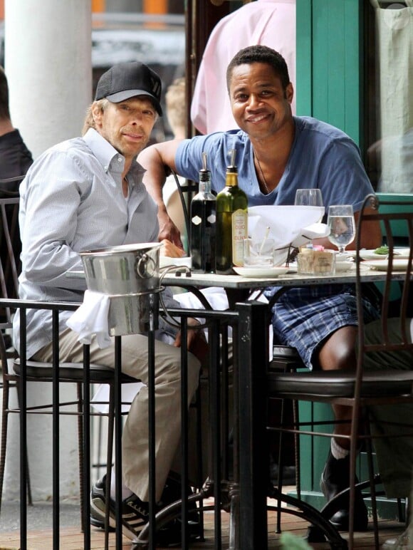 Jerry Bruckheimer et Cuba Gooding Jr. déjeunent à Saint Ambrouse dans West Village à New York le 21 août 2010