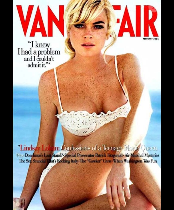 Lindsay Lohan en couverture du magazine Vanity Fair du mois de février 2006