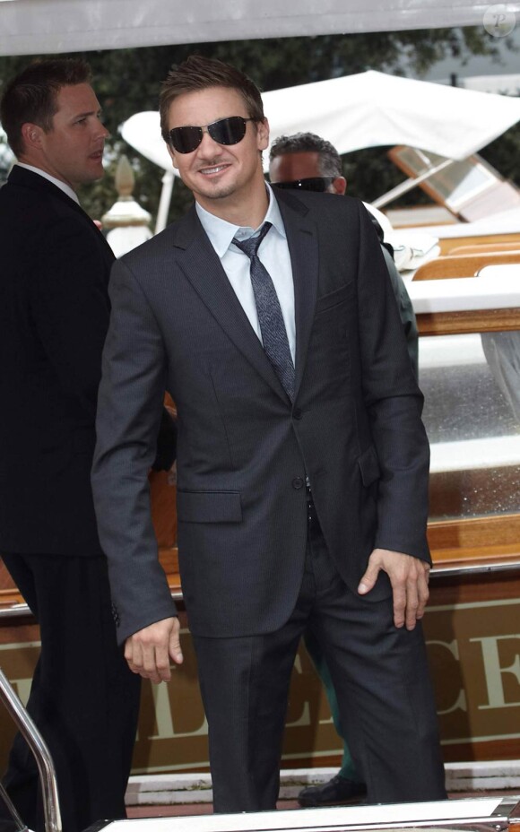 Jeremy Renner à l'occasion de la présentation de The Town, dans le cadre de la 67e Mostra de Venise, le 6 septembre 2010.