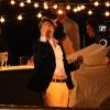 Ashton Kutcher en plein tournage de la nouvelle pub Nikon, sur un yacht, à Los Angeles