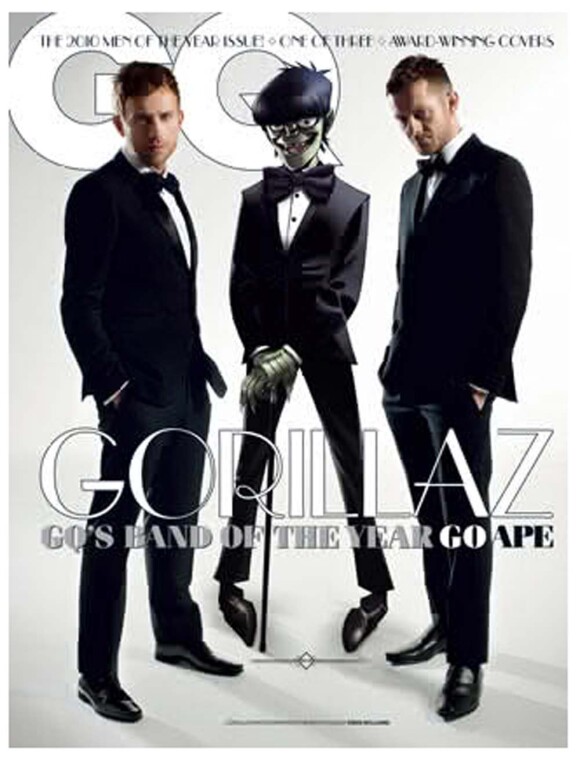 Gorillaz, en couverture du GQ anglais, octobre 2010