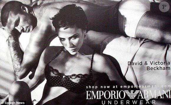Victoria et David Beckham pour Emporio Armani Underwear