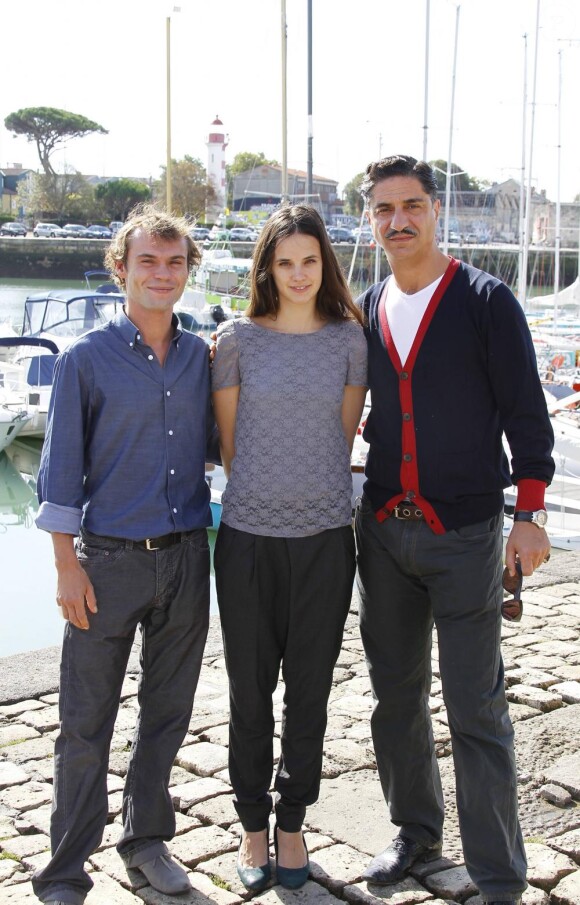 Jennifer Decker, Robinson Stevenin et Simon  Abkarian au Festival de la fiction TV de La Rochelle, samedi 11 septembre. 